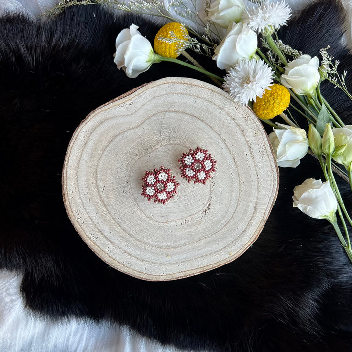 Ironstar Co. Petite Beaded Floral Earrings