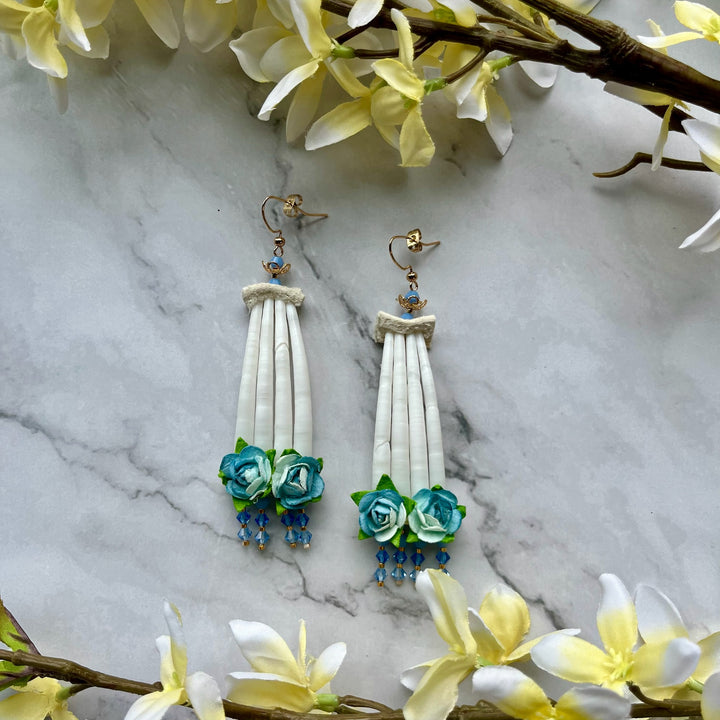 Dentaliums By Dionne Floral Dentalium Earrings
