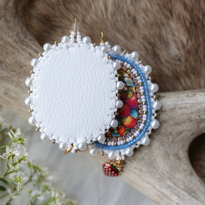 Keegan W. Strawberry Charm Beaded Earrings
