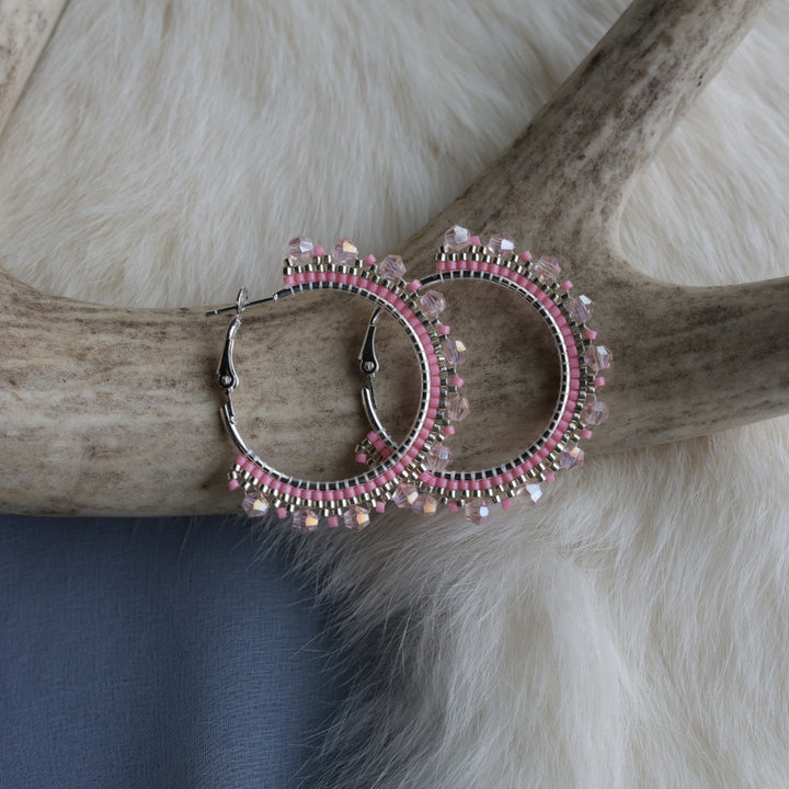 Morine M. Beaded Hoop Earrings
