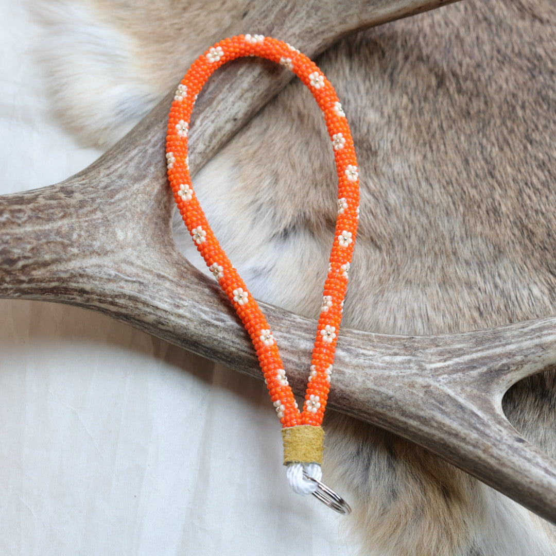 Keegan W. Daisy Beaded Wrist Lanyards