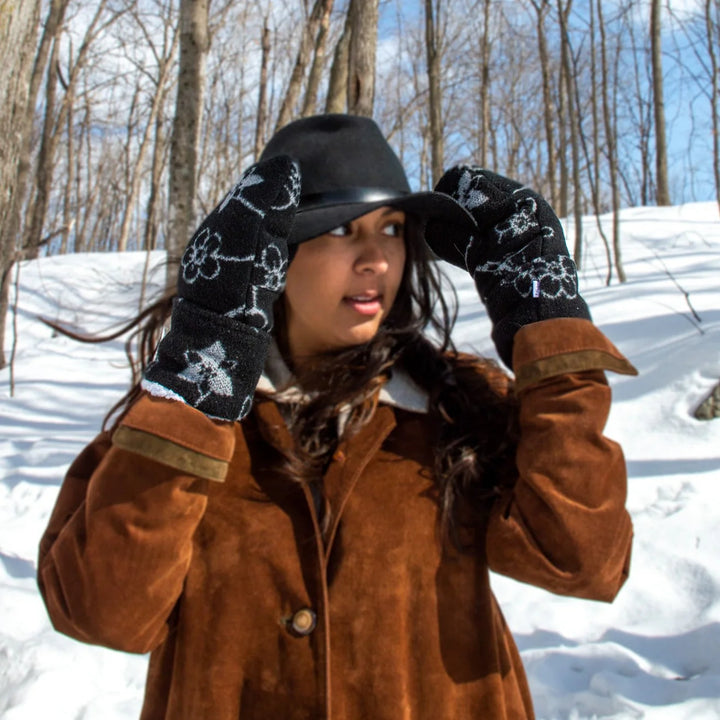 MINI TIPI Fleurs Sherpa Mittens