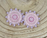 Jess S. Beaded Round Earrings