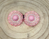 Jess S. Beaded Round Earrings