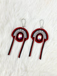 Beth Rose Designs Red Headdress Earrings