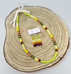 Keegan W. Striped Necklace and Earrings Set