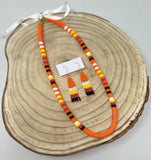 Keegan W. Striped Necklace and Earrings Set