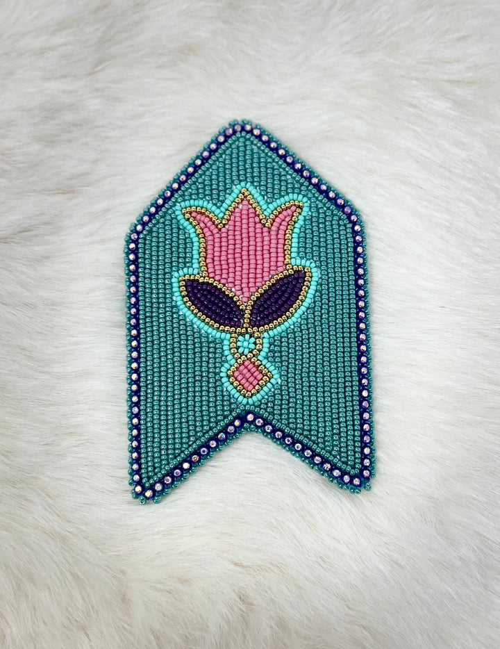 Beth Rose Designs Turquoise and Pink Tulip Regalia