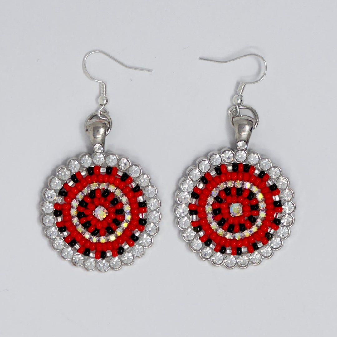 Helen Oro Rhinestone Beaded Earrings