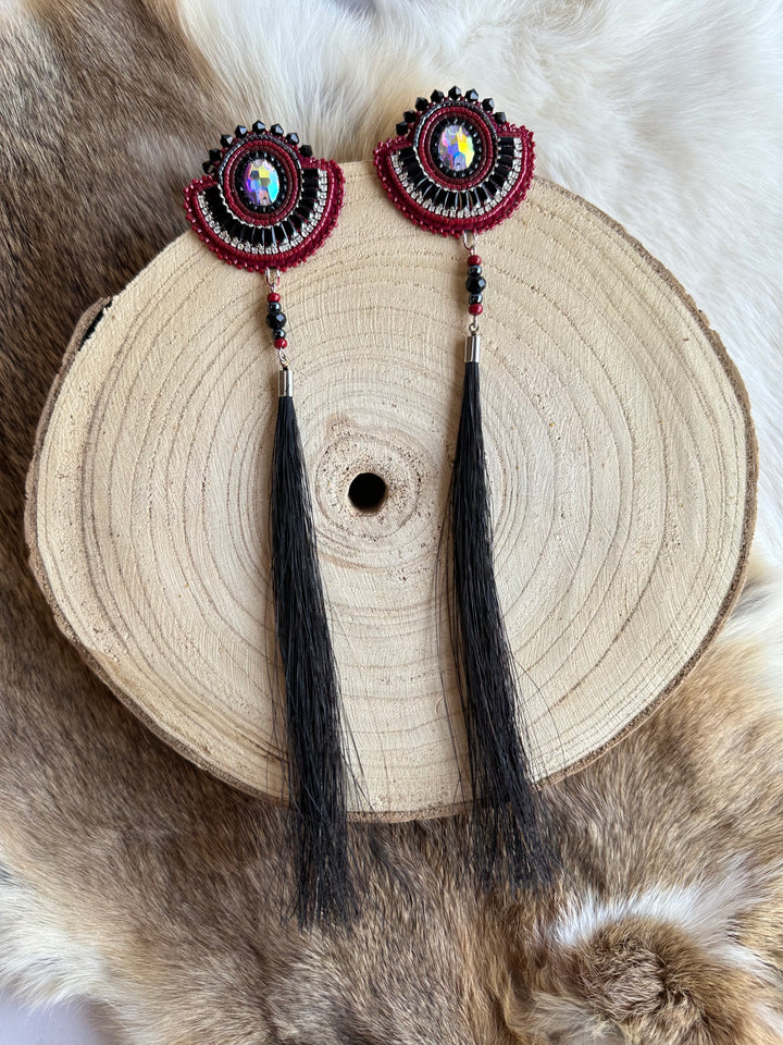 Beth Rose Designs Fancy Horse Hair Earrings