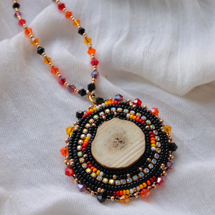 Prairie Beads Fire Pattern Antler Pendants