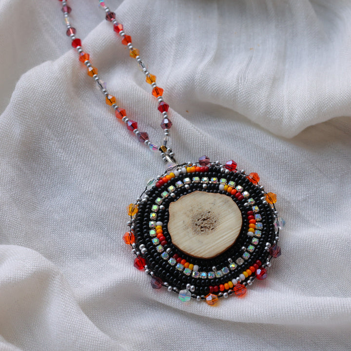 Prairie Beads Fire Pattern Antler Pendants