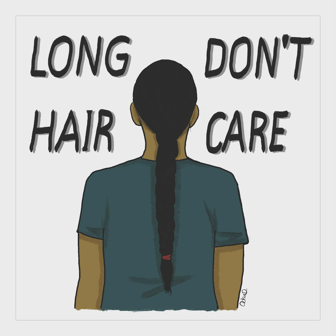 Ookus D Long Hair Don't Care Sticker