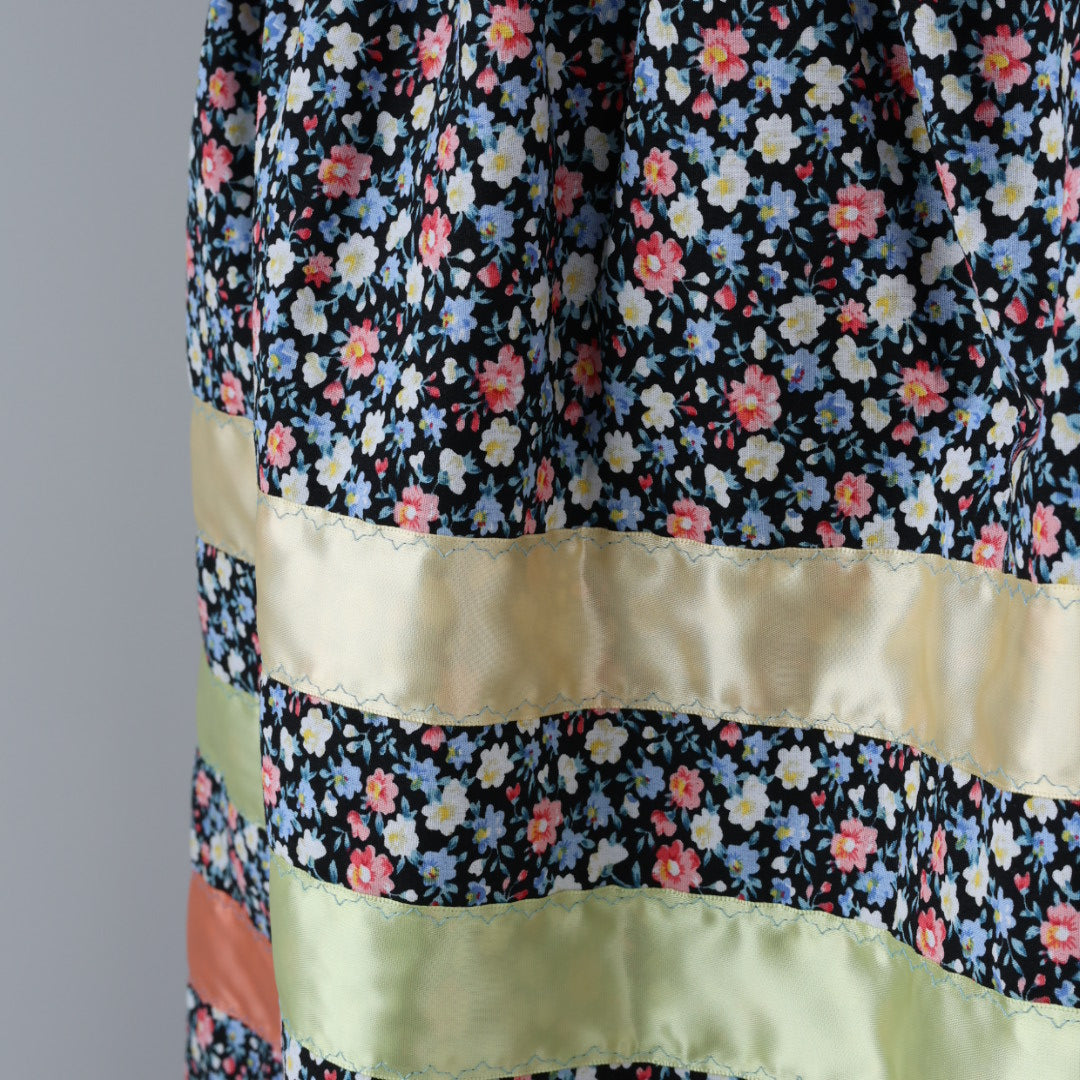 Carol B. Floral Ribbon Skirt