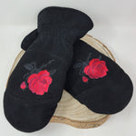 Bernice R. Embroidered Hide Mitts