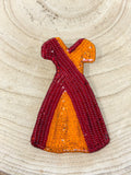 Mary-Jane G. Large Red Dress Pin