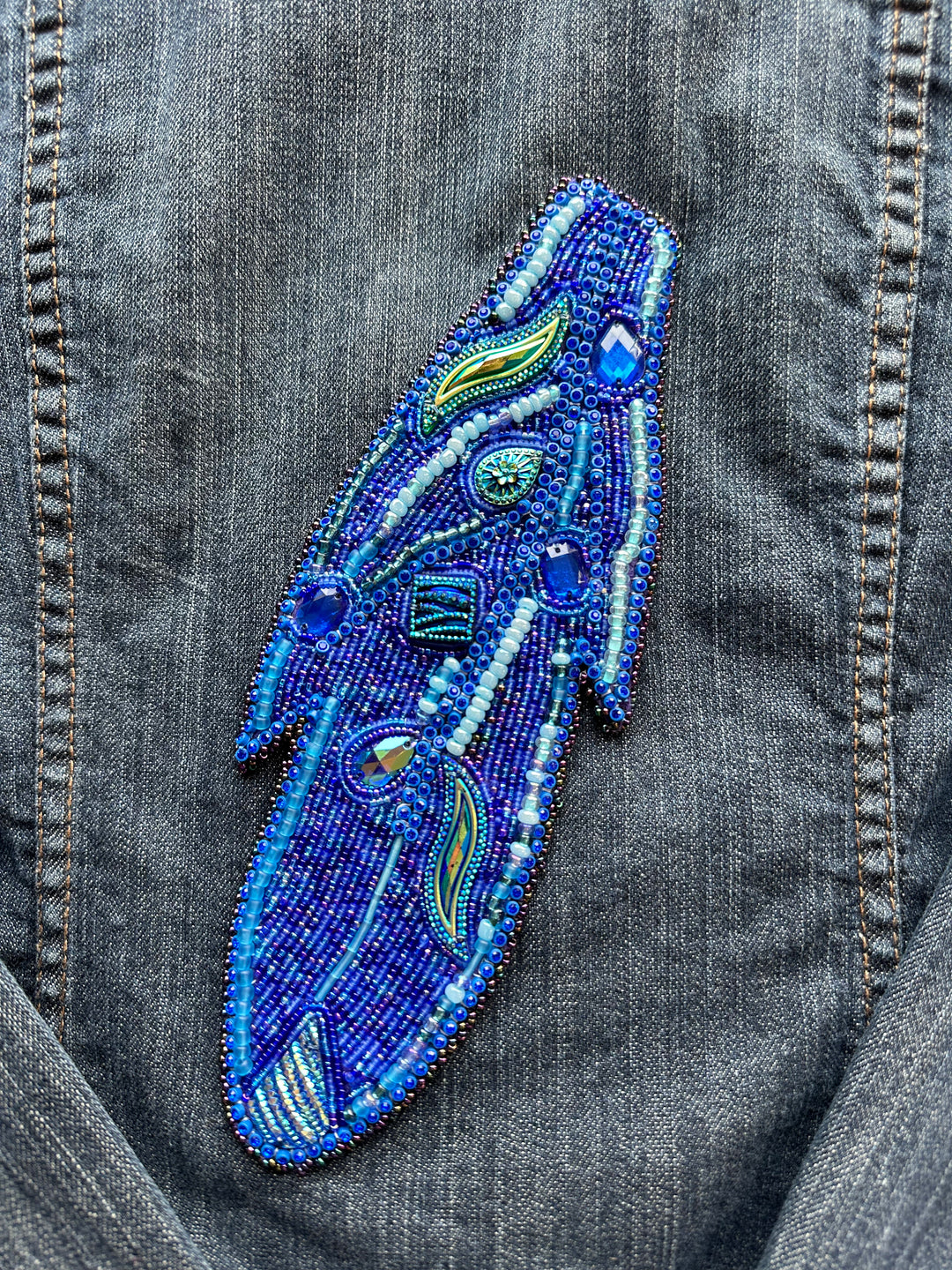 JN Beaded Jean Jacket