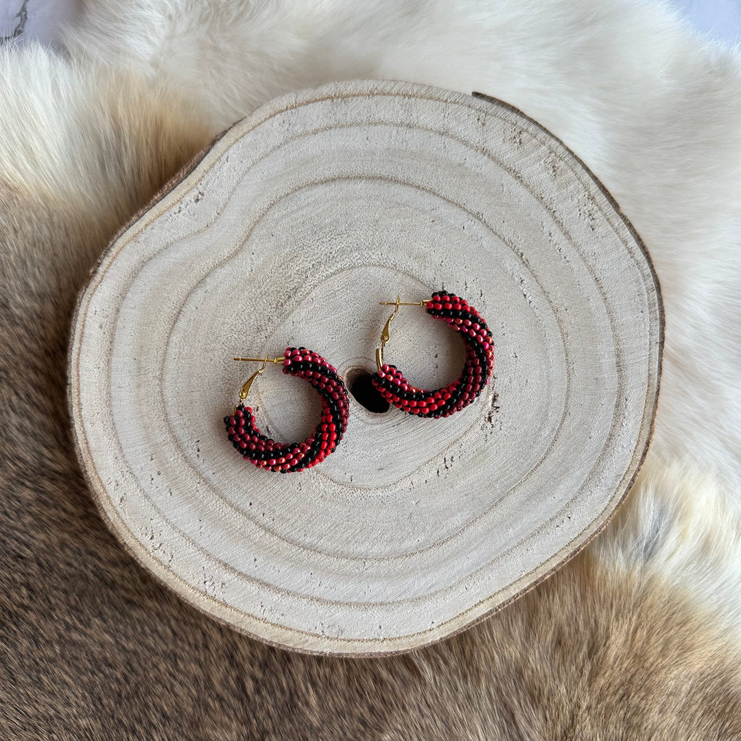 Prairie Beads Small Peyote Hoops