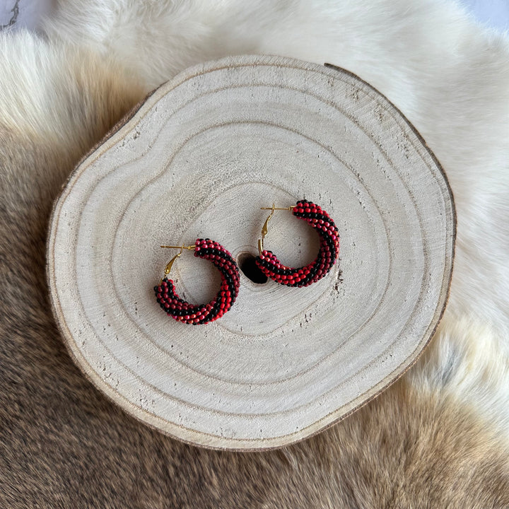 Prairie Beads Small Peyote Hoops