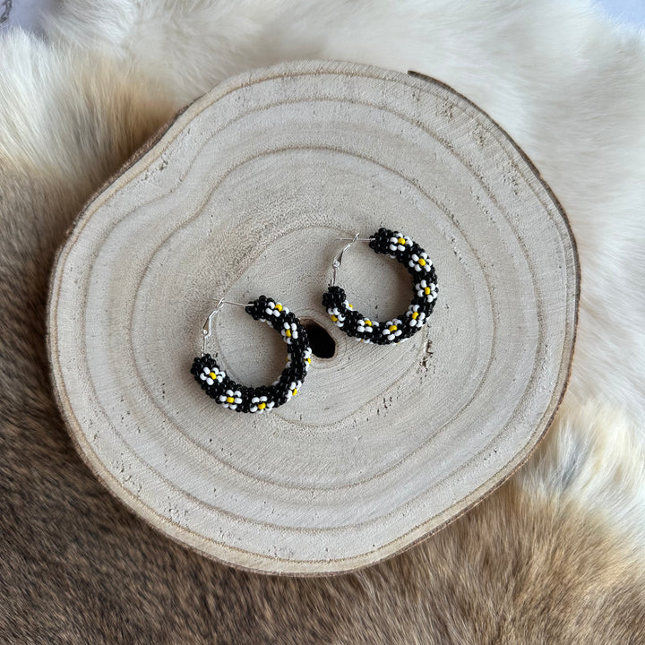 Prairie Beads Small Peyote Hoops