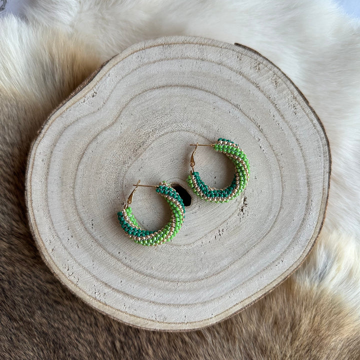 Prairie Beads Small Peyote Hoops