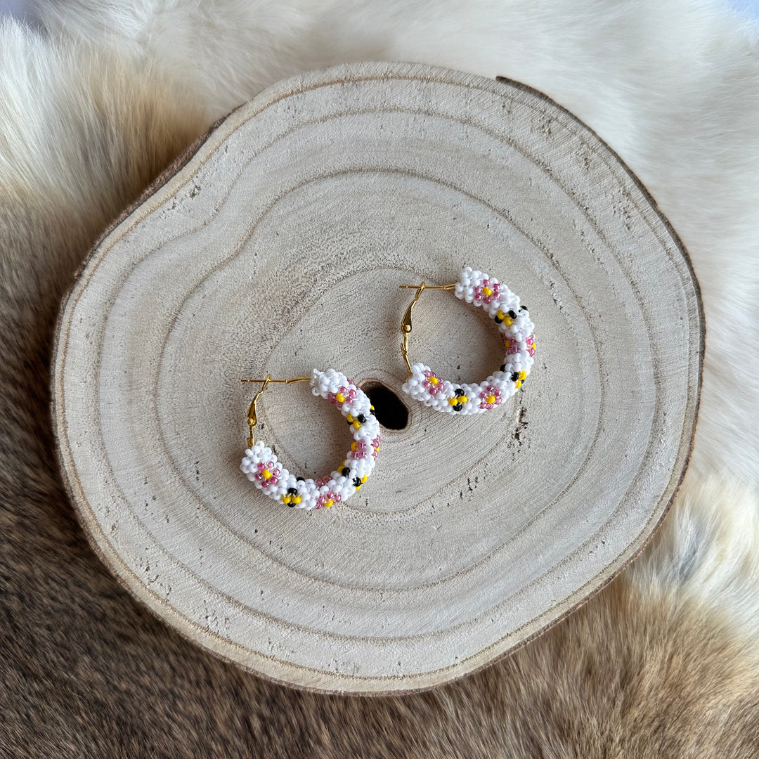 Prairie Beads Small Peyote Hoops