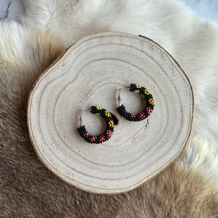 Prairie Beads Small Peyote Hoops