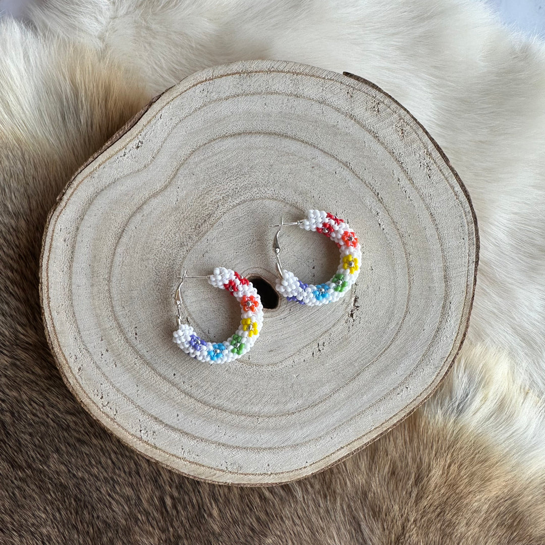 Prairie Beads Small Peyote Hoops