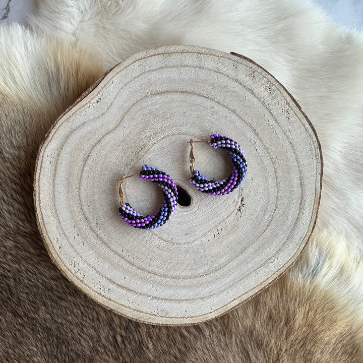 Prairie Beads Small Peyote Hoops