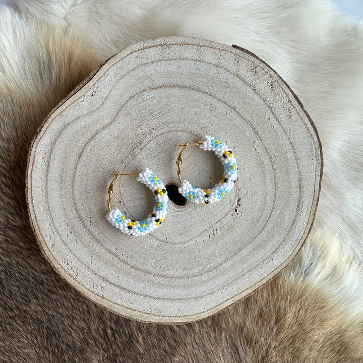 Prairie Beads Small Peyote Hoops