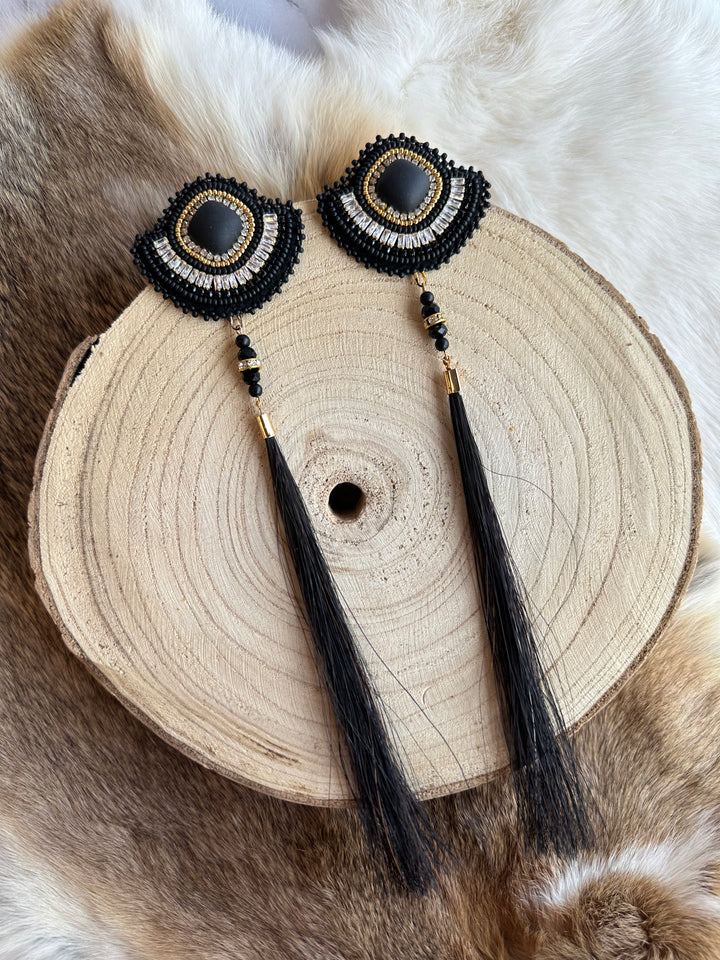 Beth Rose Designs Fancy Horse Hair Earrings