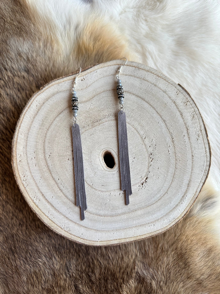 Beth Rose Designs Leather Fringe Earrings