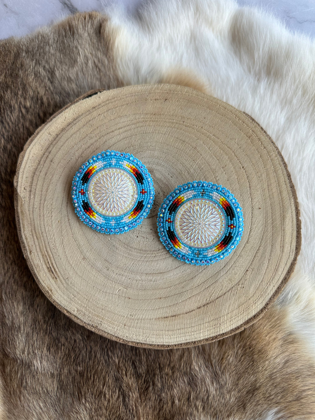 Four D XL Beaded Earrings