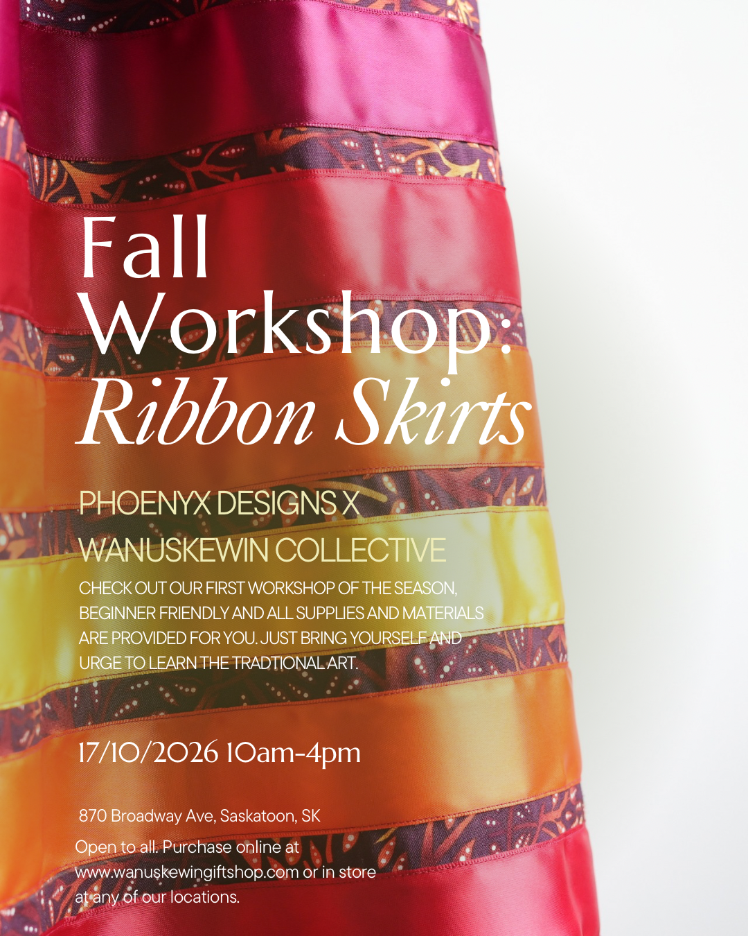 Fall Ribbon Skirt Workshop