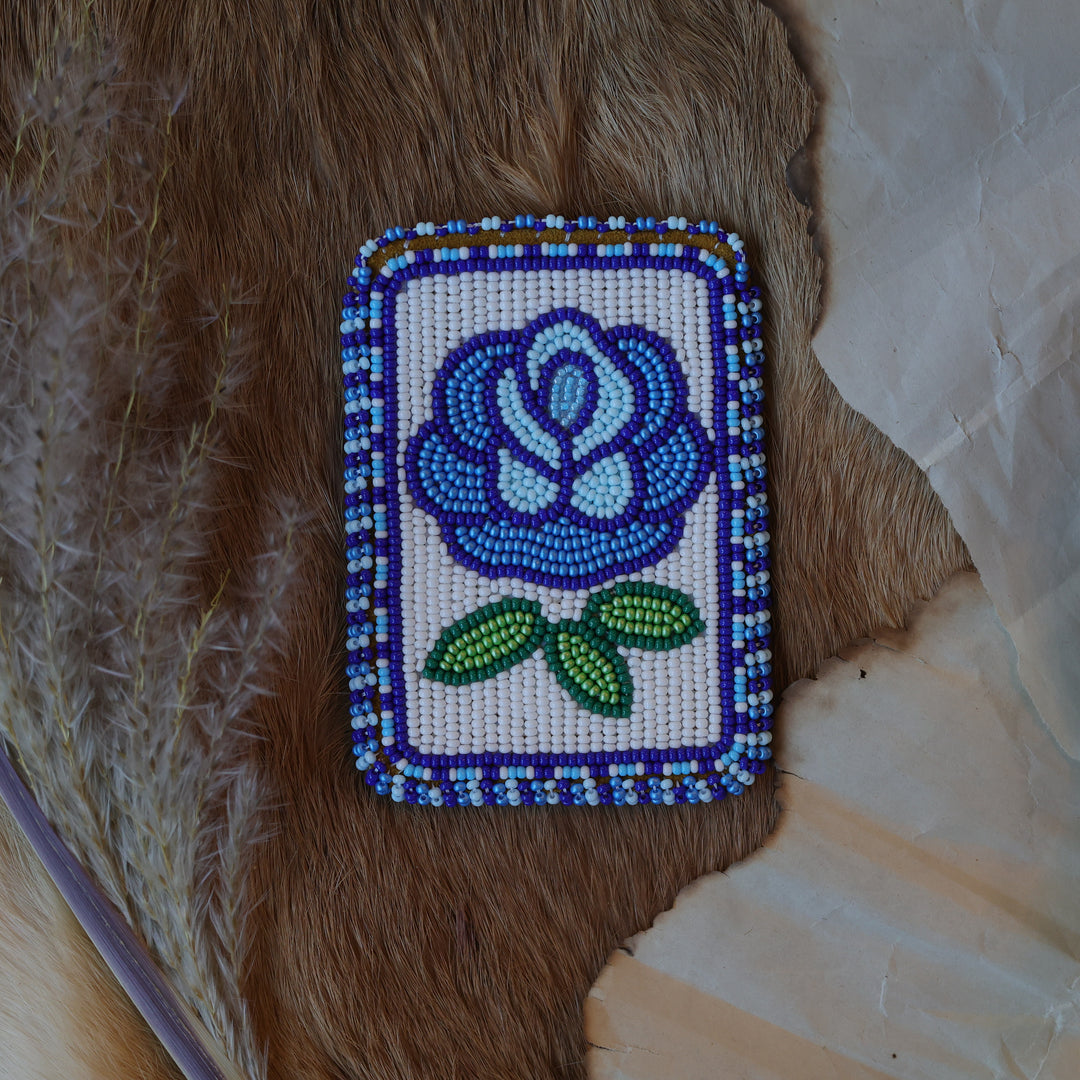 Virginia B. Beaded Moose Hide Card Holders