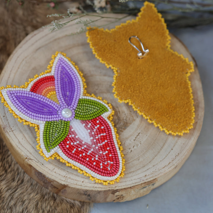 Jess S. X-Large Blooming Strawberry Beaded Earrings