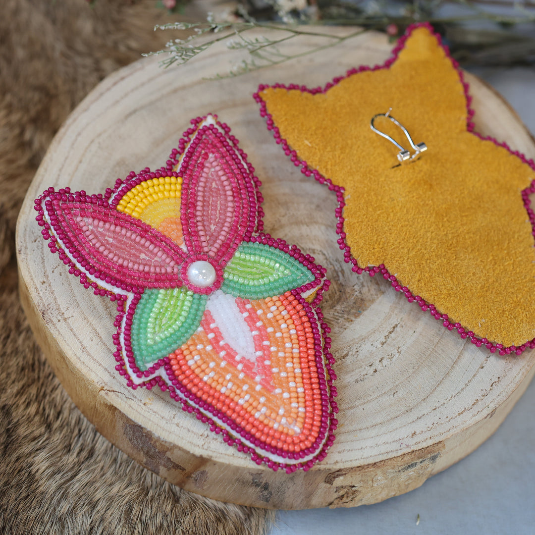 Jess S. X-Large Blooming Strawberry Beaded Earrings