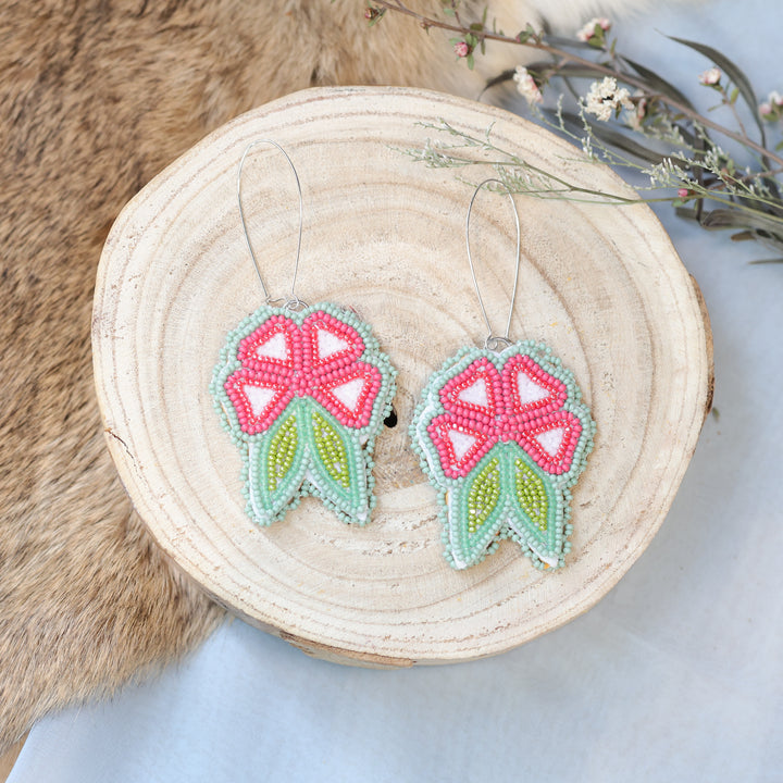 Jess S. Small Heart Berry Beaded Earrings