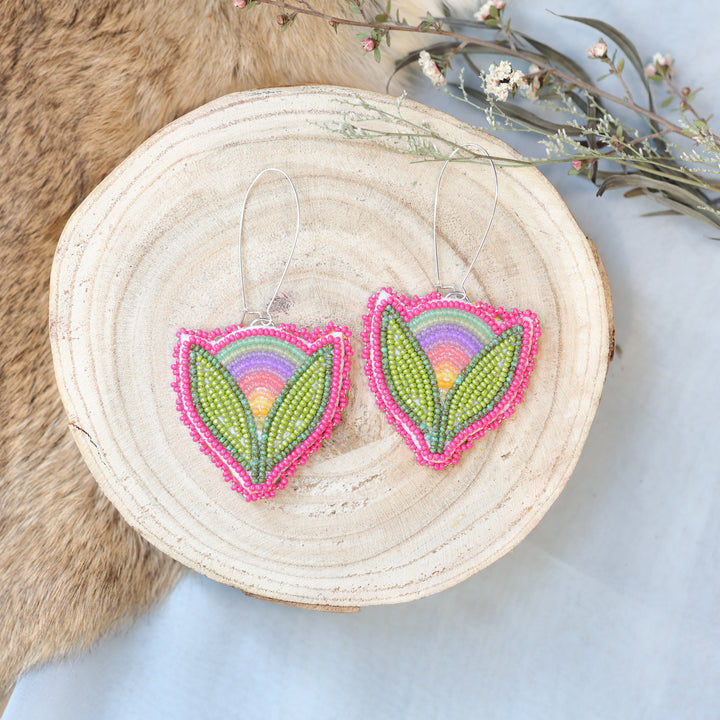 Jess S. Small Blooming Beaded Earrings