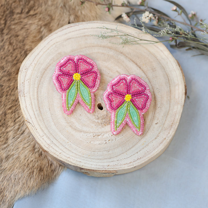 Jess S. Small Heart Berry Beaded Earrings