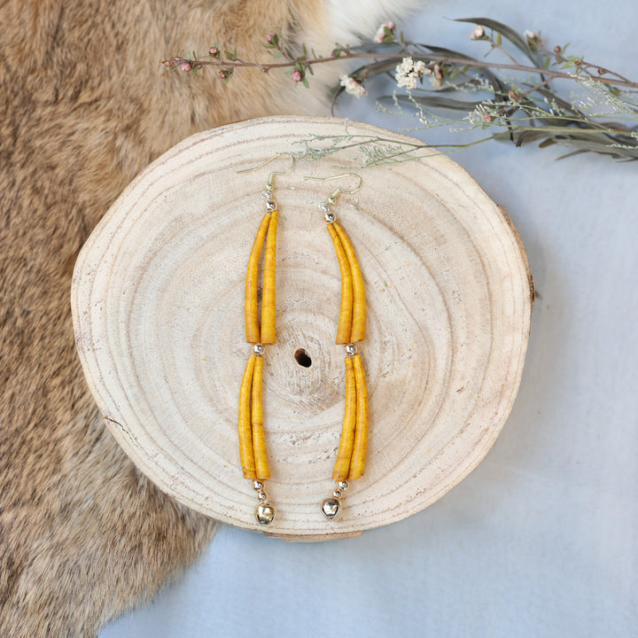 Jess S. Double Tiered Dentalium Earrings
