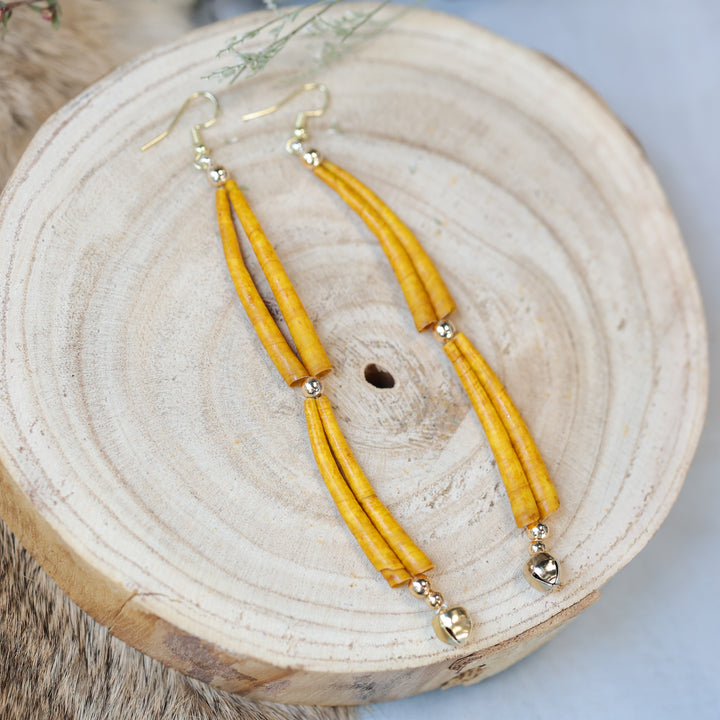 Jess S. Double Tiered Dentalium Earrings
