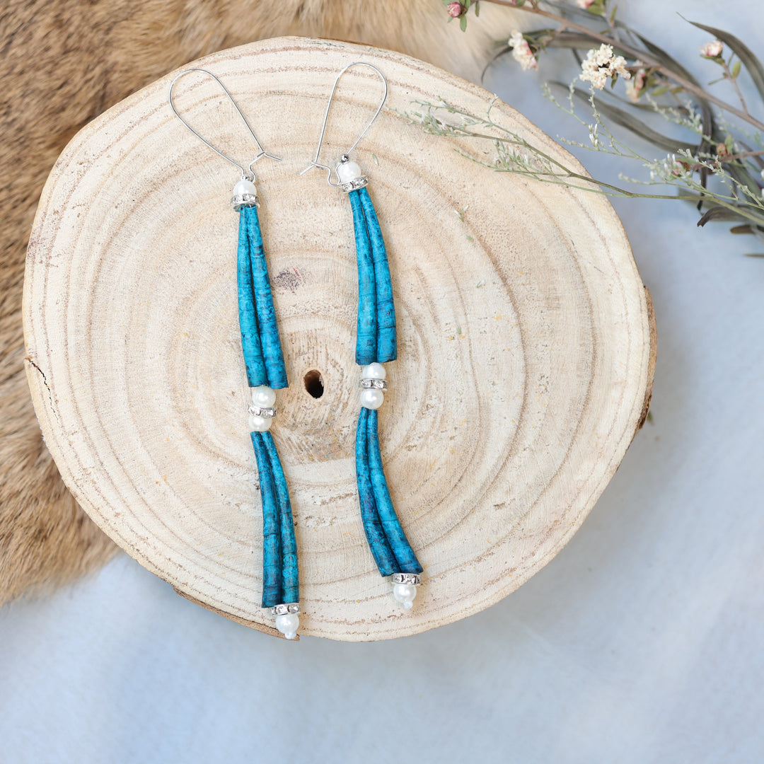 Jess S. Double Tiered Dentalium Earrings