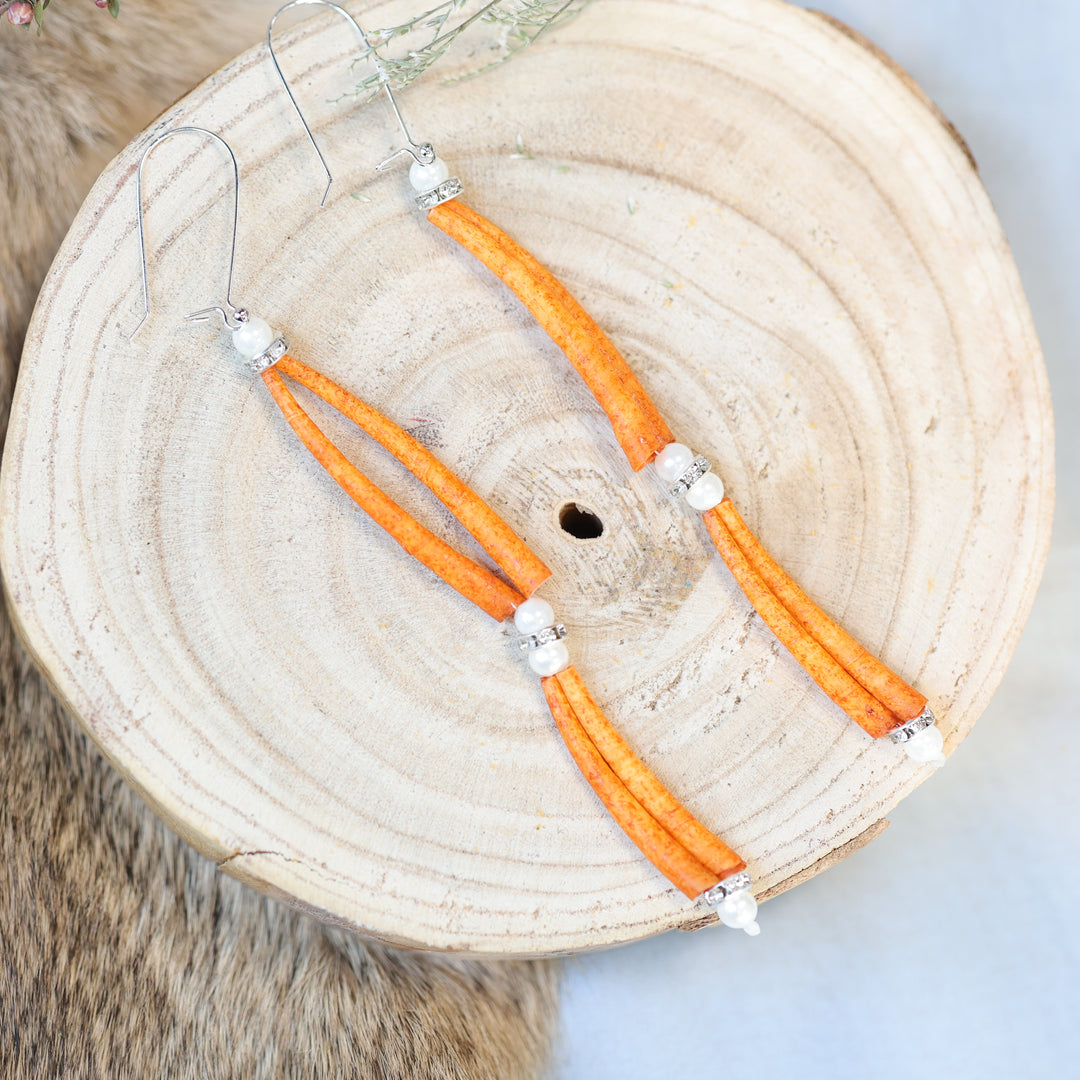 Jess S. Double Tiered Dentalium Earrings