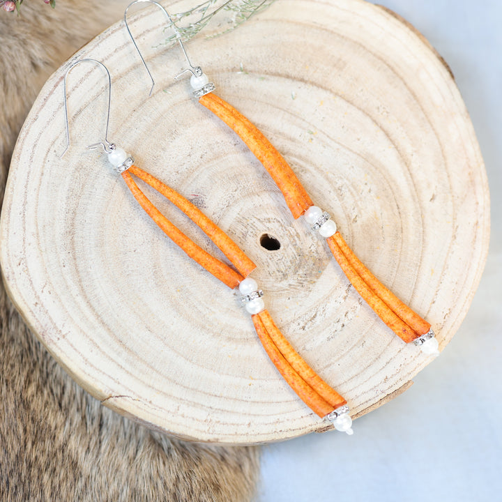 Jess S. Double Tiered Dentalium Earrings