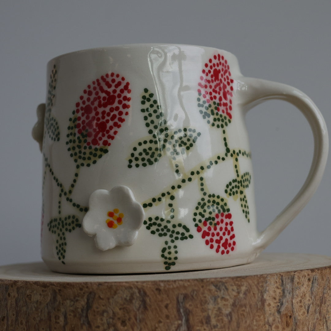 Mino Ode Designs Strawberry Blossom Mug