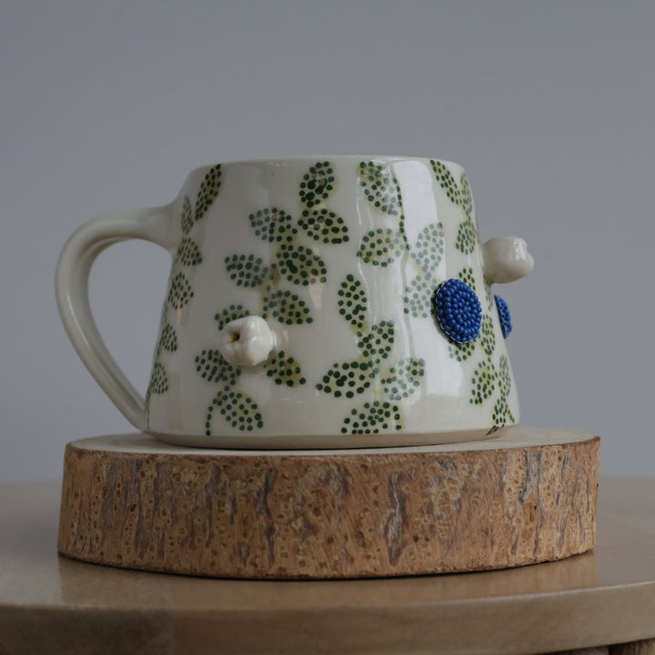 Mino Ode Designs Blueberry Beaded Mug