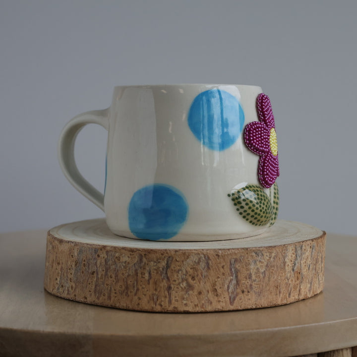 Mino Ode Designs Flower Beaded Mug