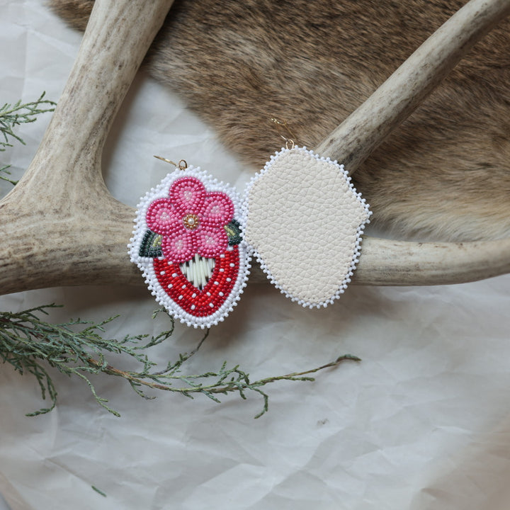 Keegan W. Strawberry Blossom Quill Earrings