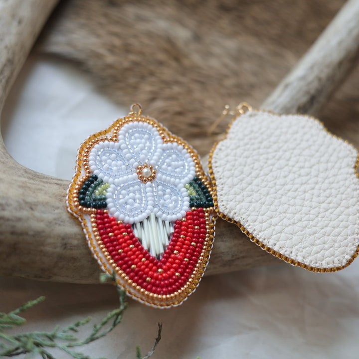 Keegan W. Strawberry Blossom Quill Earrings